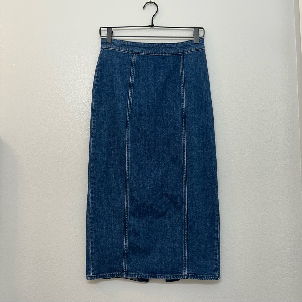 J. Crew Jean Midi Skirt Size 27 - Picture 1 of 4